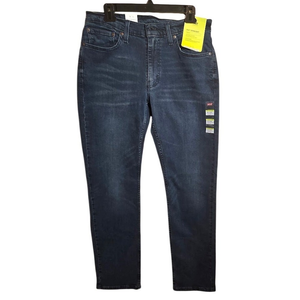 Levis 514 Straight Jeans Mens 32x34 Dark Wash Flex Stretch New with Tags. 738